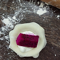 免烤网红甜品❗️火龙果雪媚娘的做法图解9