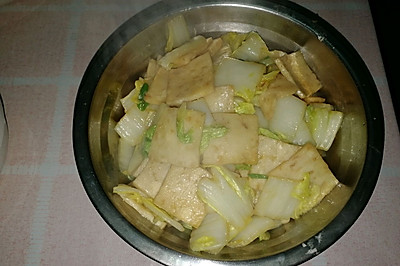 白菜炒虾糕
