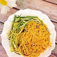 #李锦记X豆果 夏日轻食美味榜#青瓜拌面的做法图解7