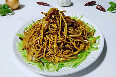 葱椒辣酱豆腐丝