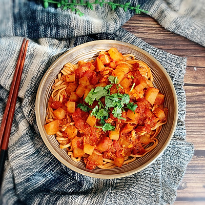 番茄土豆浓汤面