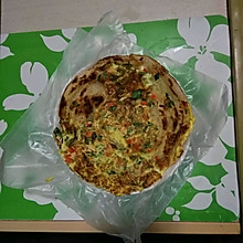素菜鸡蛋手抓饼
