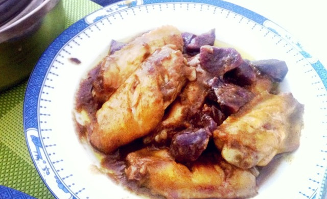 紫薯咖喱鸡翅