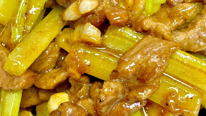 黑椒牛肉芹菜