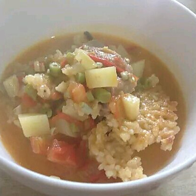 排骨蔬菜泡锅巴