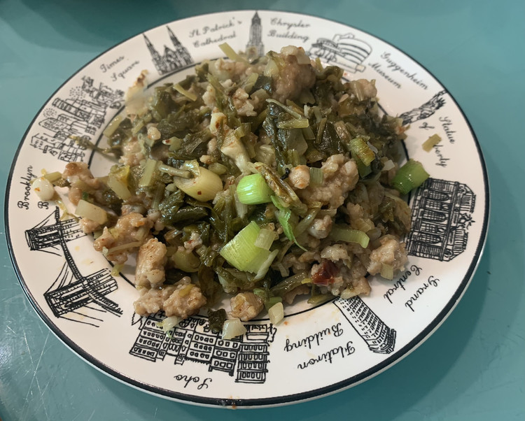雪里蕻肉丝/肉末，打卤面最经典的卤子的做法
