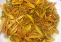 杏鲍菇尖椒肉丝的做法