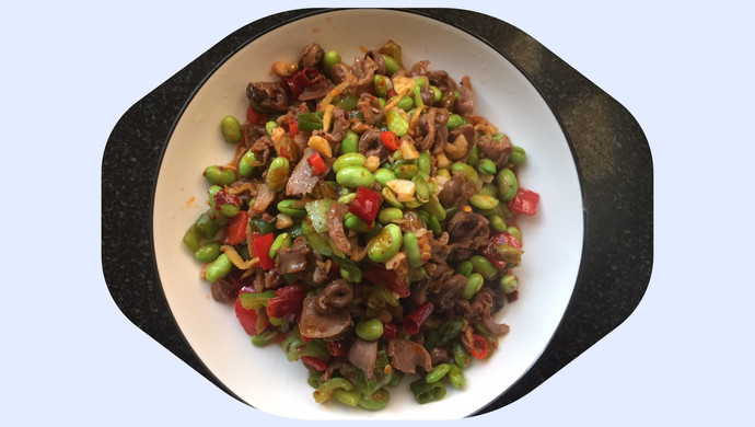 毛豆炒鸡杂