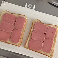 鸡蛋煎火腿土司的做法图解2