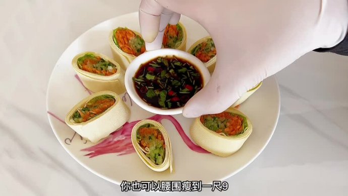 减脂豆腐皮蔬菜卷