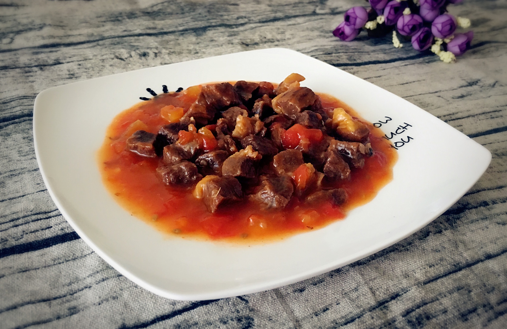 Stewed Beef Brisket with tomato