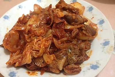 泡菜炒牛肉