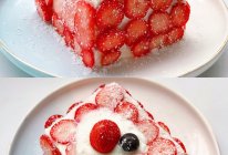 免烤箱❗高颜值草莓酸奶伪蛋糕～低卡美味的做法