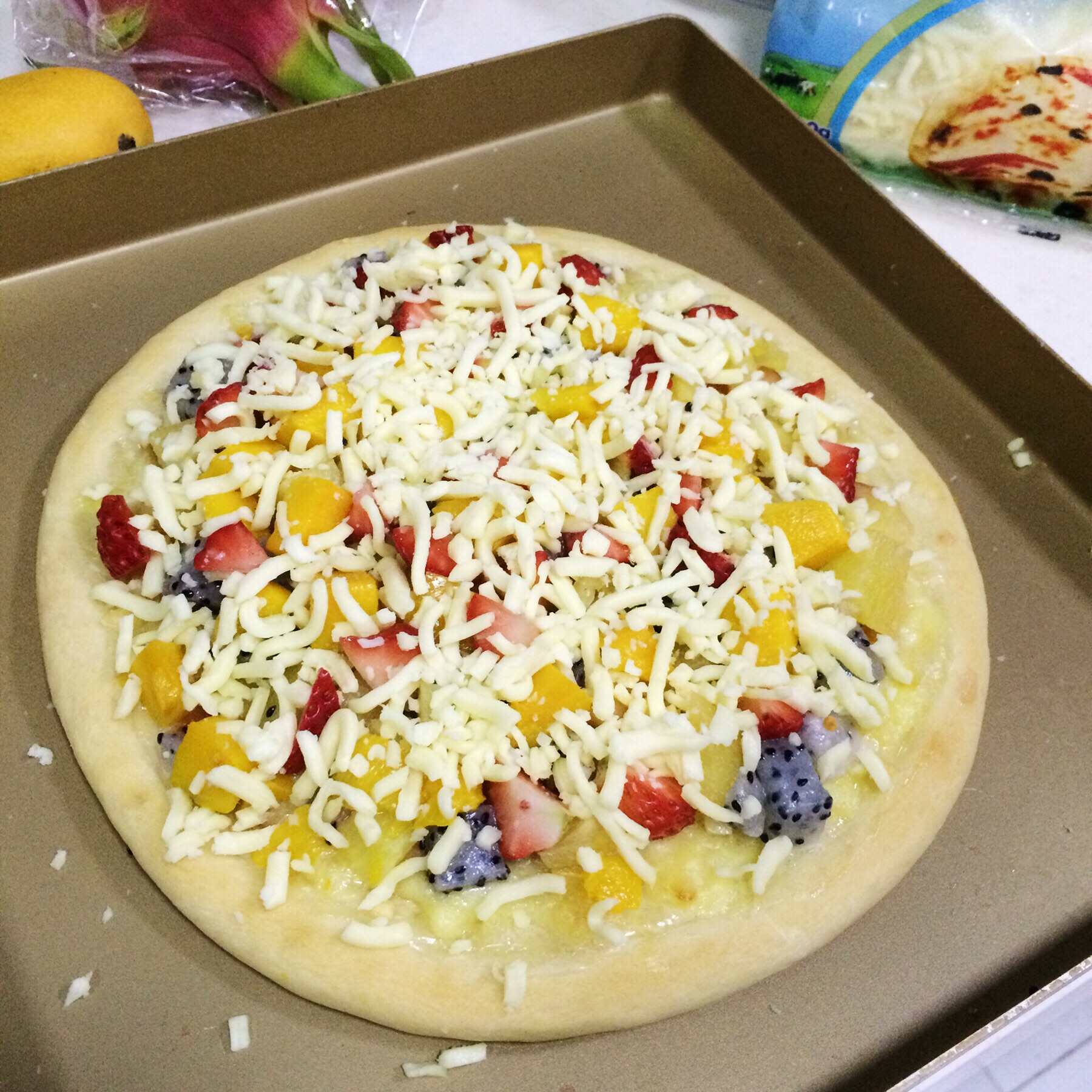 菠萝披萨怎么做_菠萝披萨的做法_草莓大使夫人_豆果美食