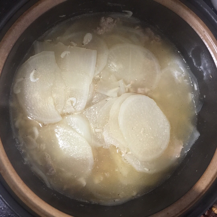 干贝虾苗萝卜汤的做法