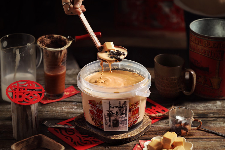 咸蛋黄奶冻&黑糖珍珠奶茶吨吨桶的做法