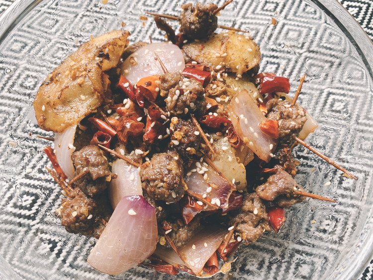 牙签牛肉的做法