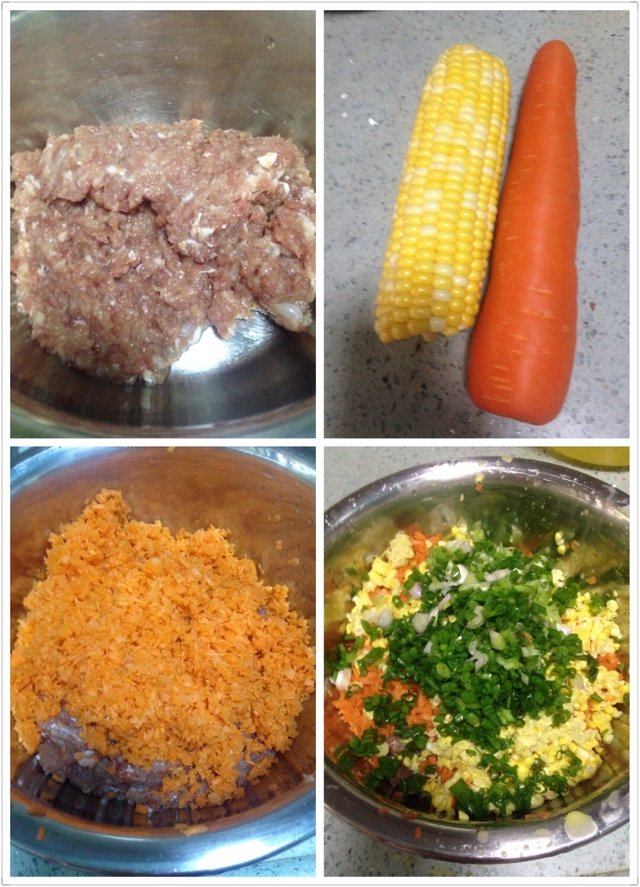 发面胡萝卜猪肉馅饼的做法图解2