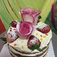 玫瑰鲜花巧克力淡奶油蛋糕的做法图解10