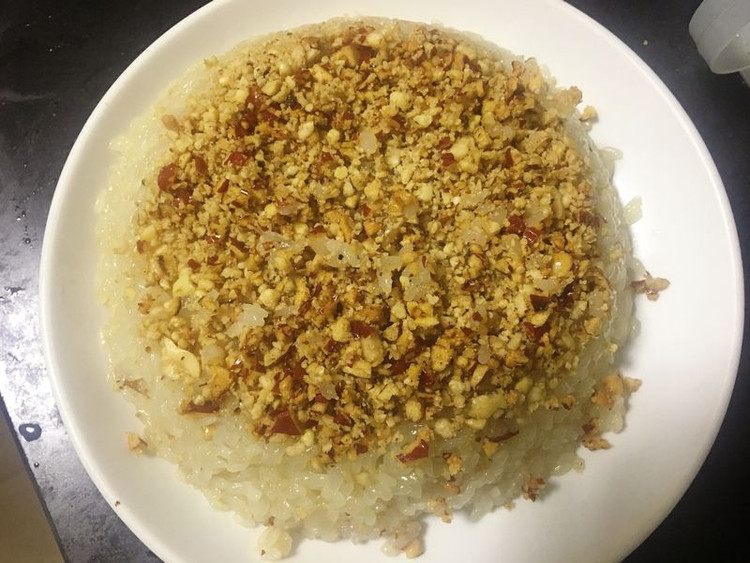 炒糯米饭的做法