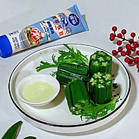 #鹰唛新食尚#沙拉秋葵的做法图解7
