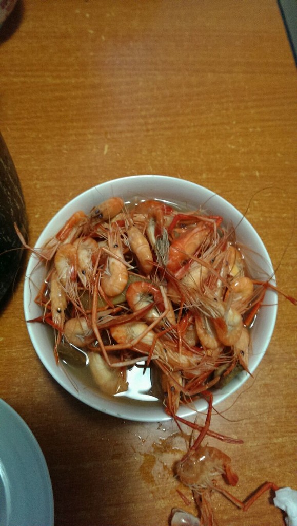 Boiled shrimps