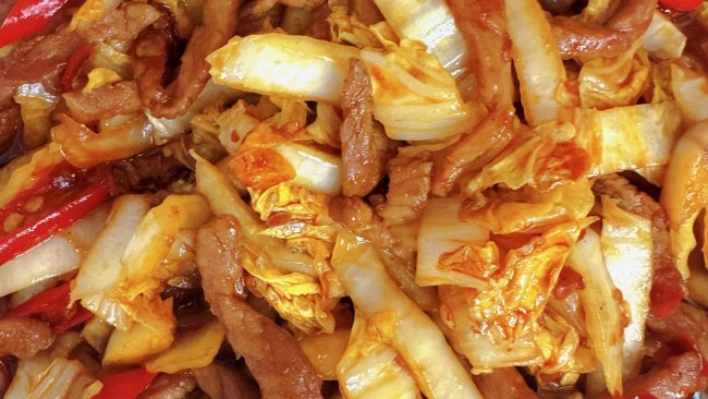 肉丝白菜的做法