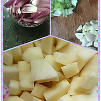 土豆豆角炖鸡块的做法图解3