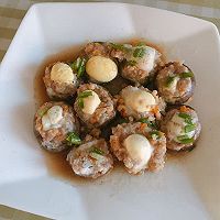 香菇蒸肉末鹌鹑蛋的做法图解4
