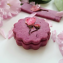紫薯樱花饼干，有颜更好吃#浪漫樱花季#
