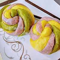 养生粮蔬彩虹发糕的做法图解10