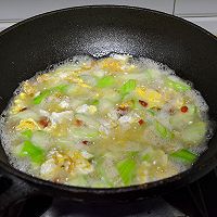#浪漫七夕 共度“食”光# 丝瓜鸡蛋汤的做法图解6