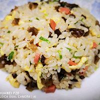 少油版香菇木耳火腿蛋炒饭的做法图解5