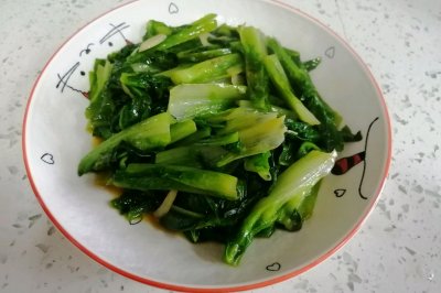 防疫美食—蒜香油麦菜