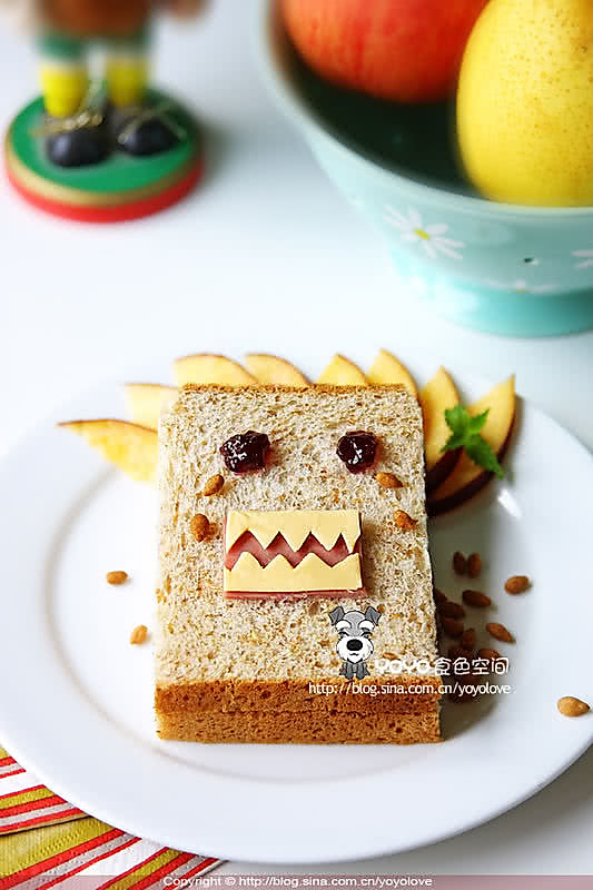 瓜子蔓越莓卡通三文治