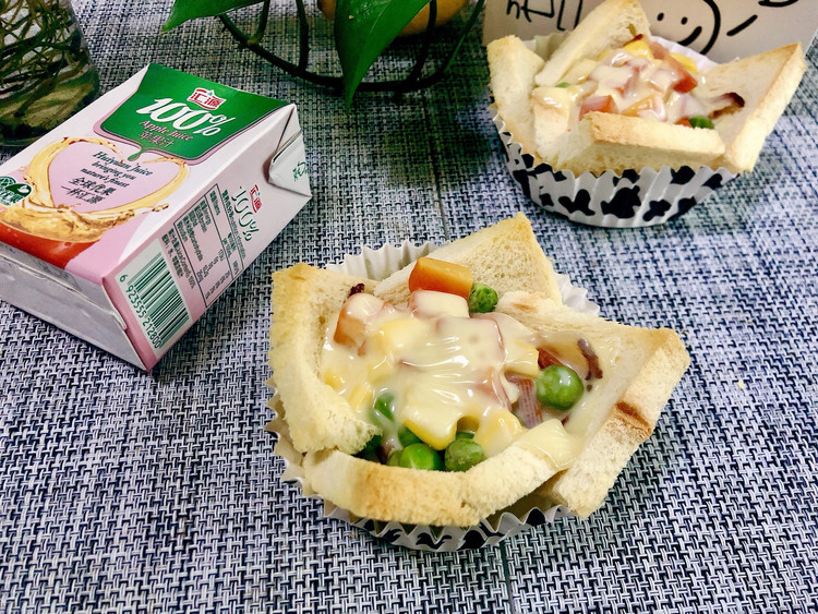 吐司沙拉碗（懒人早餐）的做法