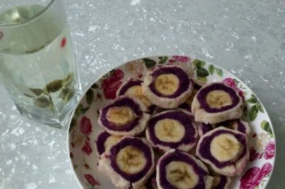 吐司蜂蜜紫薯香蕉卷
