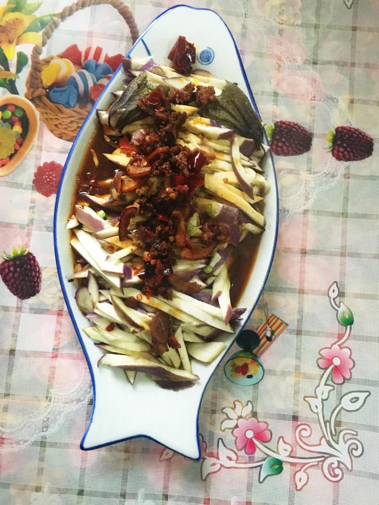 蒸茄子丝的做法图解5