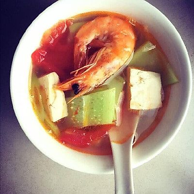 创意鲜虾汤