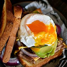 #未来航天员-健康吃蛋#水波蛋开放三明治