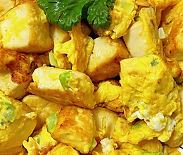 健康低脂的煎豆腐鸡蛋的做法