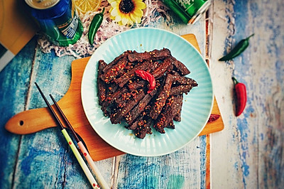 川香麻辣牛肉干