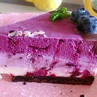 梦幻渐变蓝莓芝士慕斯蛋糕的做法图解3