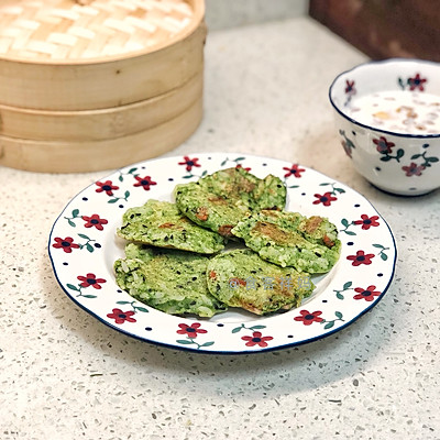 菠菜米饭煎饼