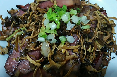 干巴菌炒腊肉
