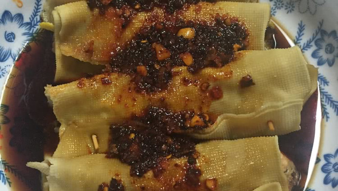 豆皮虾卷