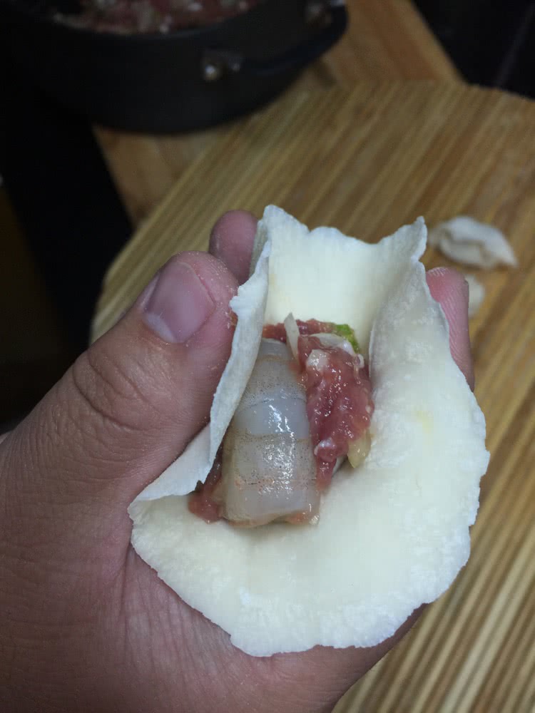 虾仁汤饺的做法图解5