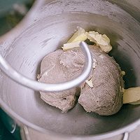 #蓓妮妈妈美味# 黑米斑斓奶酥面包（一次发酵）的做法图解3