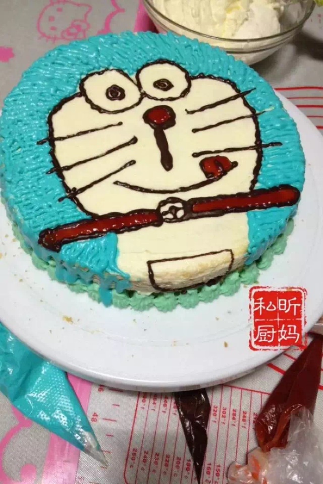叮当猫蛋糕的做法图解11