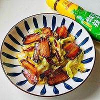 #做川菜用豪吉#四川~腊肉炒莲花白的做法图解7